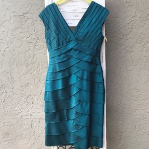 Adrianna Papell teal semi-formal dress